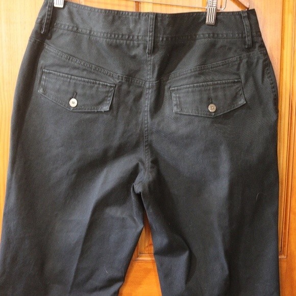 Tommy Hilfiger 90s Wide-Leg Chino Pants Janie Fit Cropped 12 w/ Belt - Picture 6 of 15